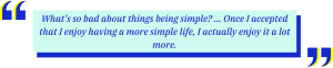 Emma Chamberlain quote on living simply - what’s so bad about things being simple